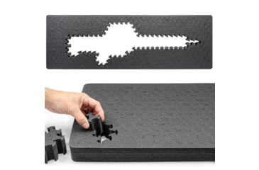 Image of Eylar 44in Hard Rifle Case Equipped w/Ragar XP Crosslinked Foam Insert, Gray, SA00008-GRA-RG-XP