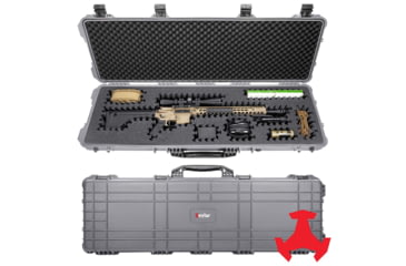 Image of Eylar 48in Hard Rifle Case Equipped w/Ragar XP Crosslinked Foam Insert, Gray, SA00014-GRA-RG-XP