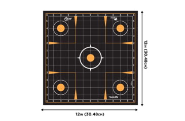 Image of EZ-Aim Allen Reactive Sight Grid Paper Shooting Target, 12x12in, 10-Pack, Black/Orange, 15314-10