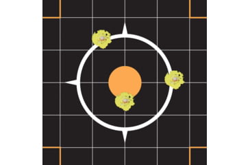 Image of EZ-Aim Allen Reactive Sight Grid Paper Shooting Target, 12x12in, 10-Pack, Black/Orange, 15314-10