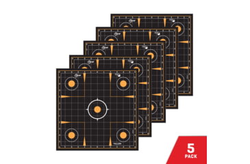 Image of EZ-Aim Allen Reactive Sight Grid Paper Shooting Target, 12x12in, 10-Pack, Black/Orange, 15314-10
