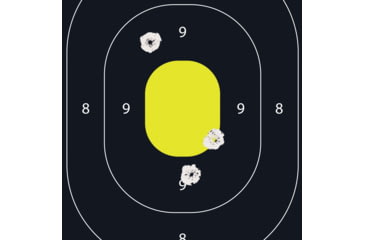Image of EZ-Aim Allen Splash Reactive Target IPSC Silhouette Paper Hanging, 12.50 x 18.25in, 8 Pack, Chartreuse/Black, 15372-30
