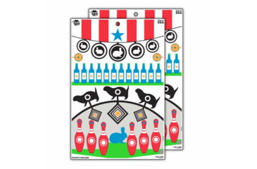 Image of EZ-Aim Fun Get the Game On Paper Shooting Targets, 12inW x 18inH, 8-Pack, Multi, 15642