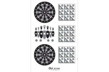 Image of EZ-Aim Handgun Games Shooting Target & Backer, Corrugated, 23x 35,in White, 15736