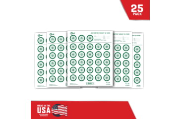 Image of EZ-Aim IBS Rimfire Paper Shooting Targets, 50-Yard Range, 14x17in, 25-Pack, Green/White, 15582