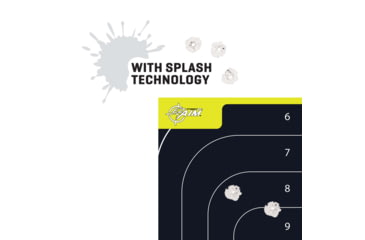 Image of EZ-Aim Non-Adhesive Paper Splash Shooting Targets, IPSC Silhouette, 8-Pack, Black/Chartreuse, 12 in x 18 in, 15372
