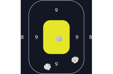 Image of EZ-Aim Non-Adhesive Paper Splash Shooting Targets, IPSC Silhouette, 8-Pack, Black/Chartreuse, 12 in x 18 in, 15372