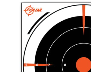 Image of EZ-Aim Paper Bullseye Target, Black, 8X8, 15246
