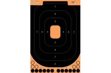 Image of EZ-Aim Splash Reactive Paper Shooting Targets, Silhouette Kit, 23inW x 35inH &amp; 12.5inW x 18.25inH, Blue/White &amp; Black/Orange, 15579