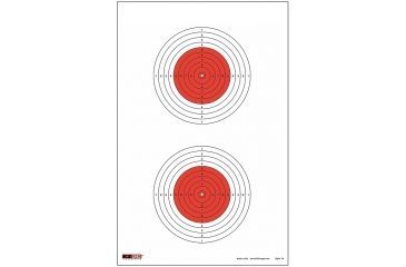 Image of EZ2C Targets Style 16 Targets,11x17in,Red and Black Ink,Pack of 25 EZ2C016