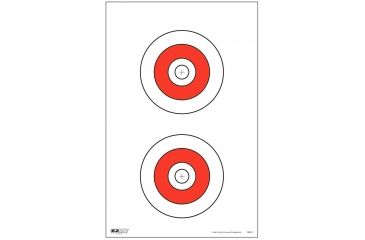 Image of EZ2C Targets Style 2 Targets,11x17in,Red and Black Ink,Pack of 25 EZ2C002
