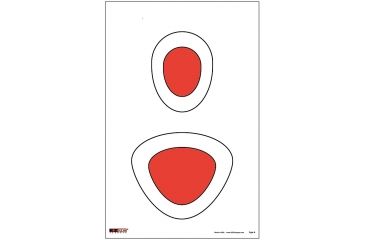 Image of EZ2C Targets Style 4 Targets,11x17in,Red and Black Ink,Pack of 25 EZ2C004