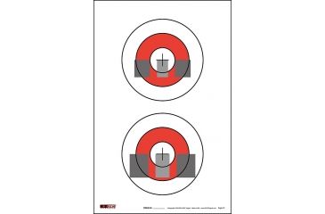 Image of EZ2C Targets Style 21 Targets,Red and Black Ink,11x17in,Pack of 25 EZ2C021