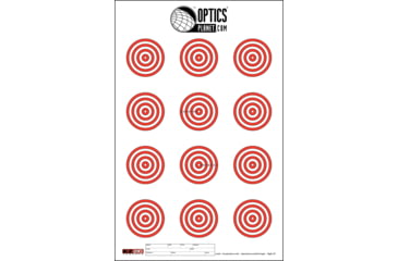 Image of EZ2C Targets Style 27, Orange and Black Ink on High Quality White Paper, 25 Pack, EZ2CS027