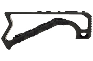 Image of Watchtower Firearms Skeletonized Forward Pistol Grip w/ Paracord, M-LOK, Black Type III Hardcoat Anodized, GRP-FOR-PC