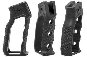 Image of Watchtower Firearms Skeletonized Grip Style 1 Without Finger Grooves, Black, GRP-ST1