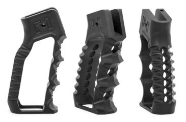 Image of Watchtower Firearms Skeletonized Grip Style 2 With Finger Grooves, Black, GRP-ST2