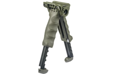 Image of FAB Defense Gen-II Vertical Foregrip w/ Integrated Adjustable QR Bipod, OD Green, FX-TPOlive Drab Green2QRG