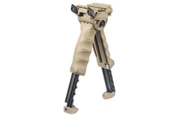 Image of FAB Defense TPOD G2 FA Tactical Vertical Foregrip w/Integrated Adjustable Bipod, 1in Flashlight Adaptor, Flat Dark Earth, FX-TPODG2FAT