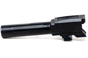 Image of Faxon Firearms Match Series Glock 43 Non-Threaded Barrel, 9mm Caliber, 1-10 Twist, 416-R Stainless Steel, Nitride, Black, GB910N43SGQ-N