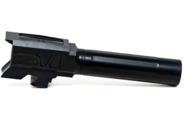 Image of Faxon Firearms Match Series Glock 43 Non-Threaded Barrel, 9mm Caliber, 416-R Stainless Steel, Nitride, Black, GB910N43SGQ-N