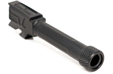 Image of Faxon Firearms Match Series Glock 43/43X Threaded Barrel, 9mm Caliber, 416-R Stainless Steel, Nitride, Black, GB910N43SGQ-T
