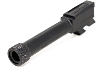 Image of Faxon Firearms Match Series Glock 43/43X Threaded Barrel, 9mm Caliber, 416-R Stainless Steel, Nitride, Black, GB910N43SGQ-T