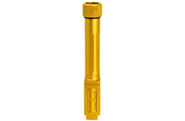 Image of Faxon Firearms Match Series Glock 43/43X Threaded Barrel, 9mm Caliber, 416-R Stainless Steel, TiN PVD, Gold, GB910N43SGQ-T-TIN