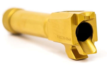 Image of Faxon Firearms Match Series M&amp;P Shield Barrel, 9mm Caliber, 416-R, TiN Coated, Threaded, Gold, M&amp;PB910NSSOQ-T-TIN