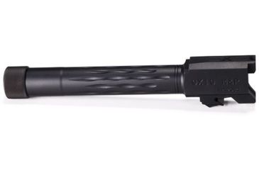 Image of Faxon Firearms Smith &amp; Wesson M&amp;P Fullsize Barrel, Flame Fluted, Threaded, 9mm, 1-10 Twist, 1/2x28, 416-R SS, Nitride, Black, M&amp;PB910NFLOQ-T