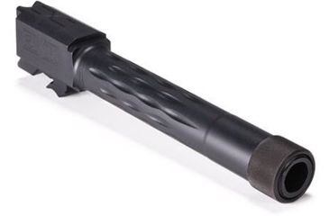 Image of Faxon Firearms Smith &amp; Wesson M&amp;P Fullsize Barrel, Flame Fluted, Threaded, 9mm, 1-10 Twist, 1/2x28, 416-R SS, Nitride, Black, M&amp;PB910NFLOQ-T