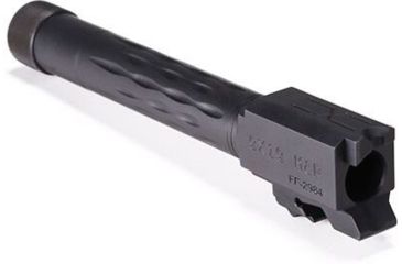 Image of Faxon Firearms Smith &amp; Wesson M&amp;P Fullsize Barrel, Flame Fluted, Threaded, 9mm, 1-10 Twist, 1/2x28, 416-R SS, Nitride, Black, M&amp;PB910NFLOQ-T