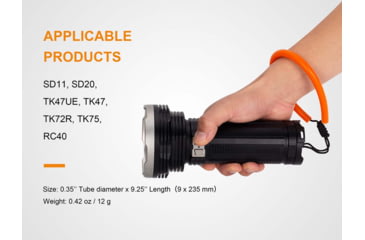 Image of Fenix Adjustable Flashlight Lanyard, Orange, ALL-01