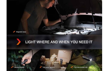Image of Fenix E18R V2.0 Rechargeable EDC Flashlight, 16340, Luminus SST40 Cool White LED, 1200 Lumens, E18RV2BK
