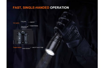Image of Fenix TK30R Rechargeable 500 Lumens White Laser Module Flashlight, Black, FX-TK30R