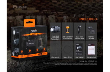 Image of Fenix Gl22 Tactical Light W/ Red Laser Sight - GL22LSBK