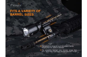 Image of Fenix Lighting ALG-18 Flashlight Barrel Mount, Black, ALG-18