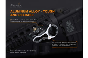 Image of Fenix Lighting ALG-18 Flashlight Barrel Mount, Black, ALG-18