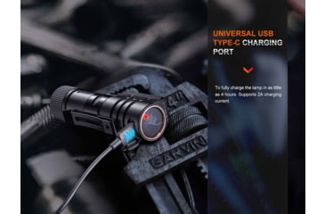 Image of Fenix Lighting HM71R Lithium Ion 2700 Lumens Luminus SFT70 LED, Luminus SST20 CRI90 LED Headlamp, Black, HM71RSBK