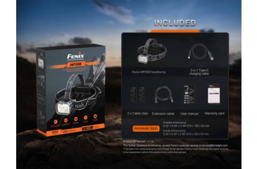 Image of Fenix Lighting HP35R Lithium Ion 4000 Lumens XHP70 LED, Luminus SST20 LED Headlamp, Black, HP35RXBK