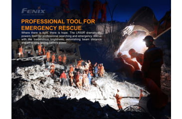 Image of Fenix Lighting LR50R Lithium Ion 12000 Lumens Luminus SST70 LED Flashlight, Black, LR50RXBK