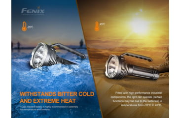 Image of Fenix Lighting LR80R Lithium Ion 18000 Lumens Luminus SST70 LED Flashlight, Black, LR80RSBK
