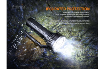 Image of Fenix Lighting LR80R Lithium Ion 18000 Lumens Luminus SST70 LED Flashlight, Black, LR80RSBK