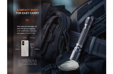 Image of Fenix Lighting TK11R Lithium Ion 1600 Lumens Luminus SFT40 LED Flashlight, Black, TK11RXBK