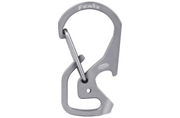 Image of Fenix Multi-Purpose Snap Hook, Flat Screwdriver, Bottle Opener, Key Ring, Hanging Hook, Silver, ALB-20