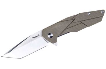 Image of RUIKE P138 Folding Knife, 3.54in, 14C28N Stainless Steel, Tanto, Plain Blade, G10 Handle, Desert Yellow, P138-W