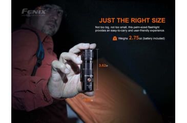 Image of Fenix PD25R Rechargeable EDC Flashlight, USB Type-C, Luminus SST20 LED, White, 800 Lumens, PD25RSTBK