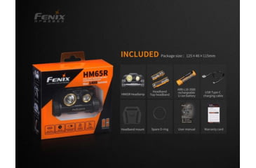 Image of Fenix Rechargeable Headlamp 1.4k Lumens, HM65RL2BK
