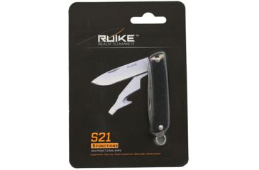 Image of RUIKE S21 Multifunction Knife, 2.1in, 14C28N Stainless Steel, Clip Point, Plain Blade, Black, S21-B
