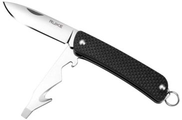 Image of RUIKE S21 Multifunction Knife, 2.1in, 14C28N Stainless Steel, Clip Point, Plain Blade, Black, S21-B